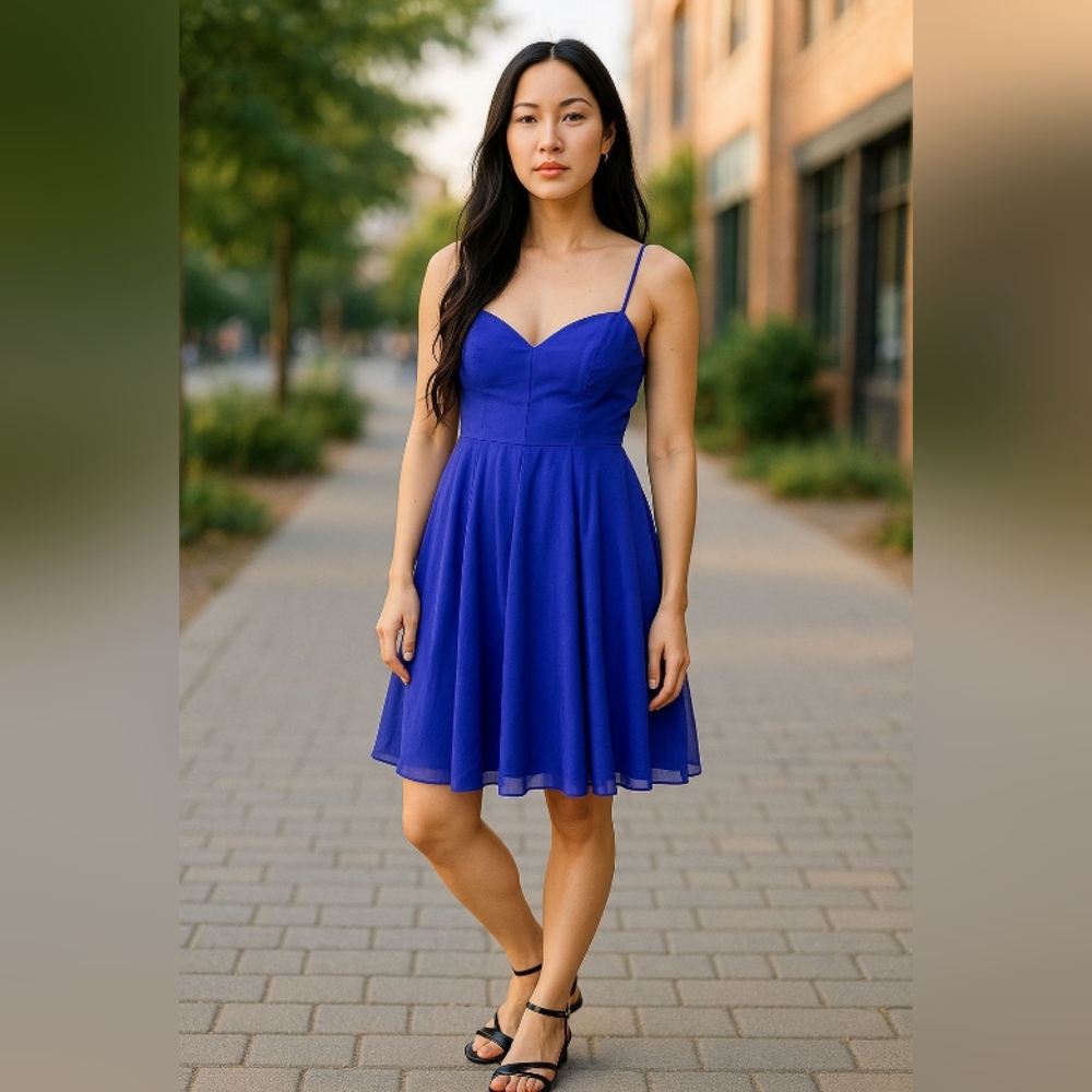 ARDEN B Vibrant Purple Strapless Dress